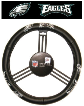 Philadelphia Eagles Steering Wheel Cover - Leather