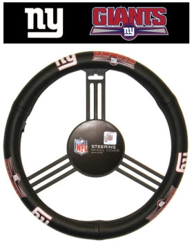 New York Giants Steering Wheel Cover - Leather