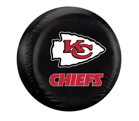 Kansas City Chiefs Tire Cover Standard Size Black