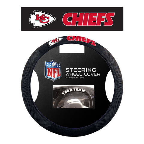 Kansas City Chiefs Steering Wheel Cover - Mesh