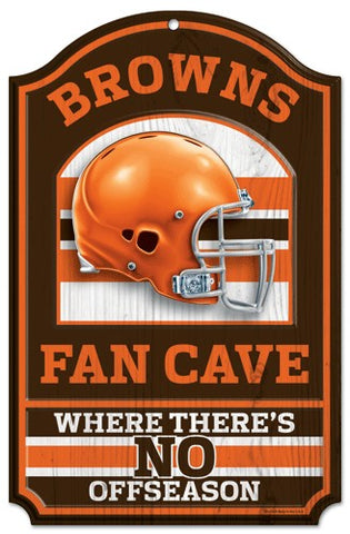 Cleveland Browns Wood Sign - 11"x17" Fan Cave Design
