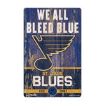 St. Louis Blues Sign 11x17 Wood Slogan Design