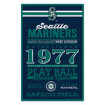 Seattle Mariners Sign 11x17 Wood Established Design