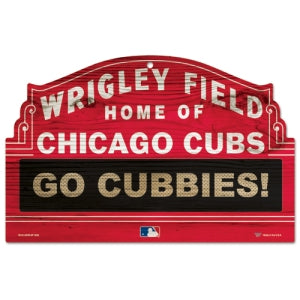 Chicago Cubs Wood Sign - 11 in x 17 in - Wrigley Field