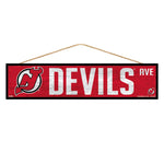 New Jersey Devils Sign 4x17 Wood Avenue Design