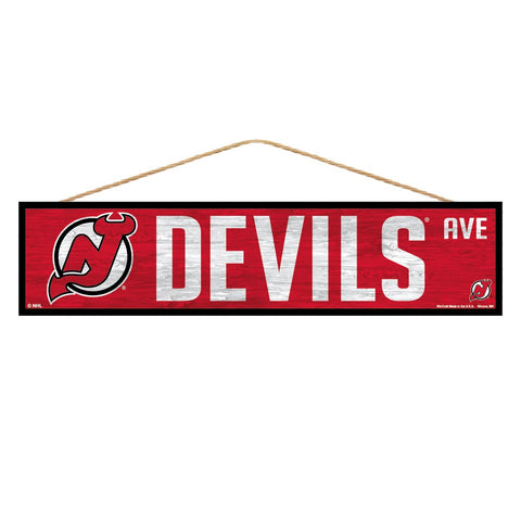 New Jersey Devils Sign 4x17 Wood Avenue Design