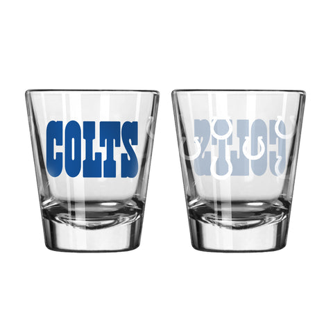 Indianapolis Colts Shot Glass - 2 Pack Satin Etch