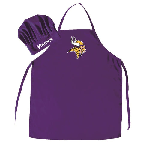 Minnesota Vikings Apron and Chef Hat Set Alternate