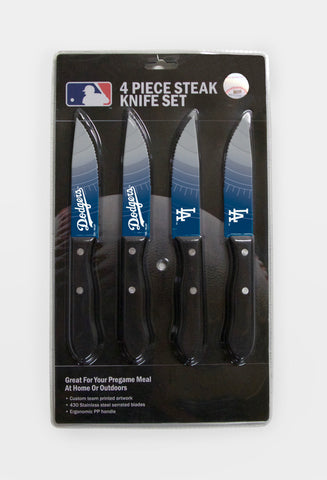 Los Angeles Dodgers Knife Set - Steak - 4 Pack