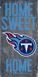 Tennessee Titans Wood Sign - Home Sweet Home 6"x12"