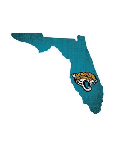 Jacksonville Jaguars Sign Wood Logo State Design