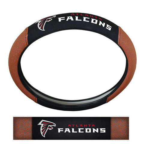Atlanta Falcons Steering Wheel Cover Premium Pigskin Style