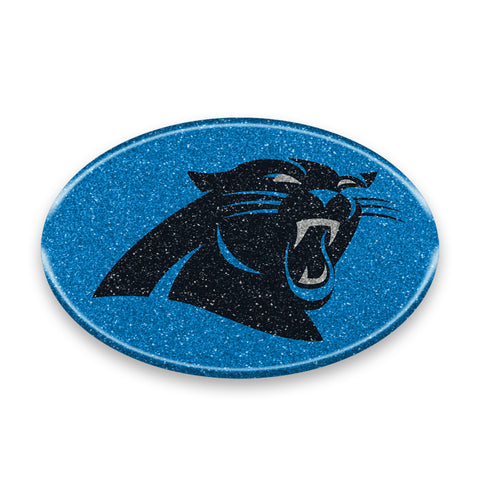 Carolina Panthers Auto Emblem - Oval Color Bling