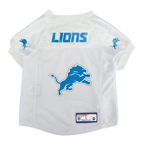 Detroit Lions Pet Jersey Size L White