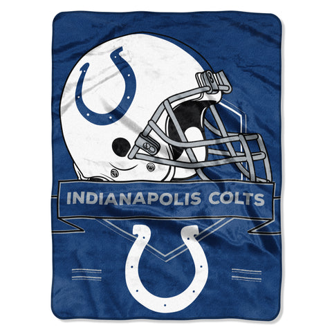 Indianapolis Colts Blanket 60x80 Raschel Prestige Design
