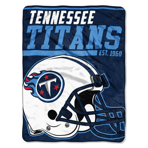 Tennessee Titans Blanket 46x60 Micro Raschel 40 Yard Dash Design Rolled