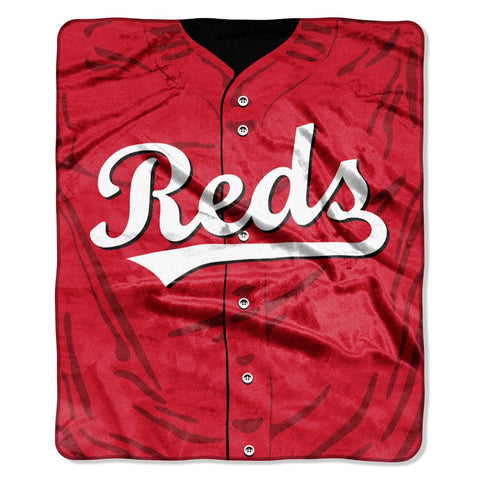 Cincinnati Reds Blanket 50x60 Raschel Jersey Design