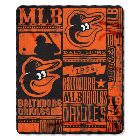 Baltimore Orioles Blanket 50x60 Fleece Strength Design