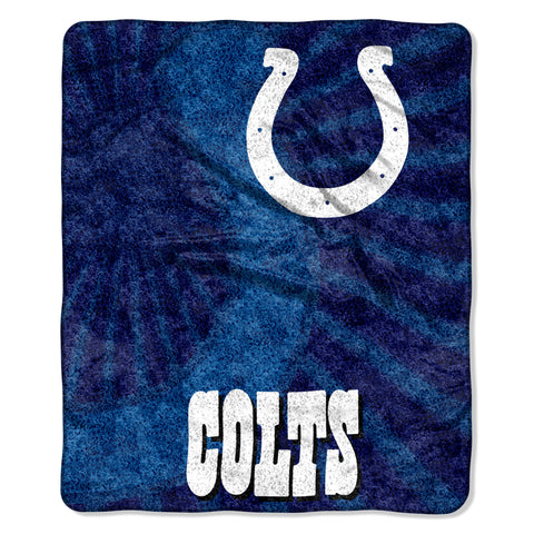 Indianapolis Colts Blanket 50x60 Sherpa Strobe Design