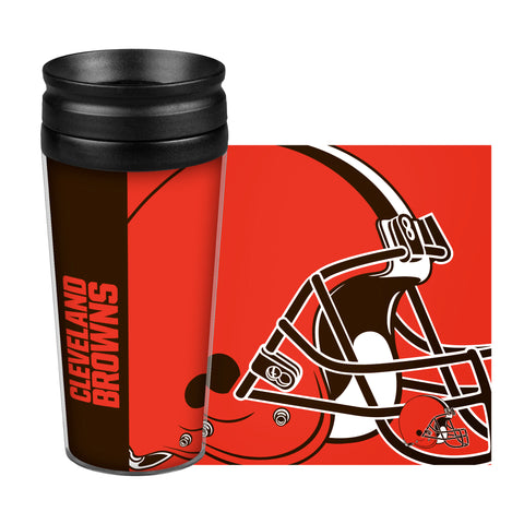 Cleveland Browns Travel Mug 14oz Full Wrap Style Hype Design