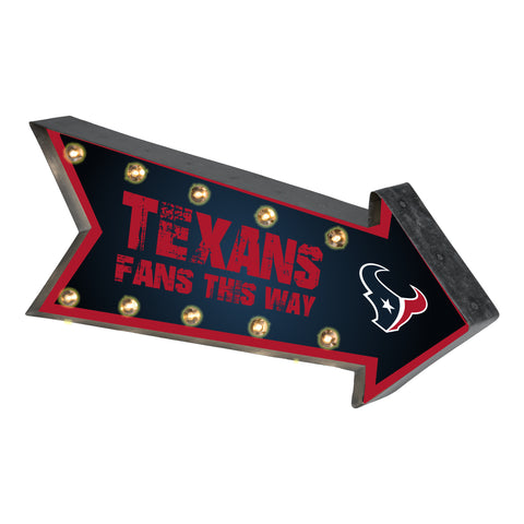 Houston Texans Sign Marquee Style Light Up Arrow Design