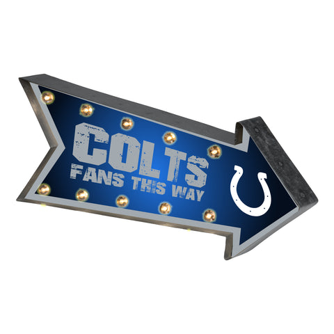 Indianapolis Colts Sign Marquee Style Light Up Arrow Design