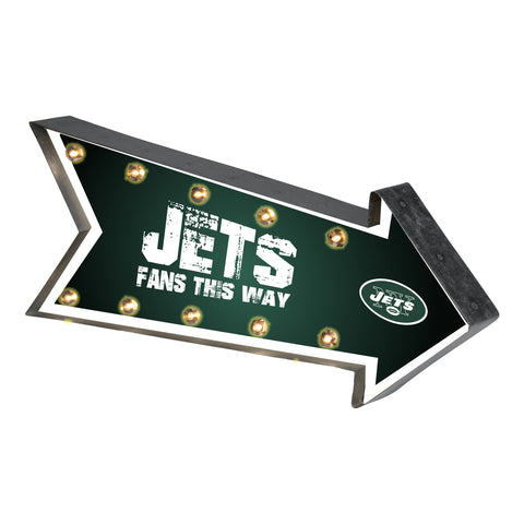 New York Jets Sign Marquee Style Light Up Arrow Design