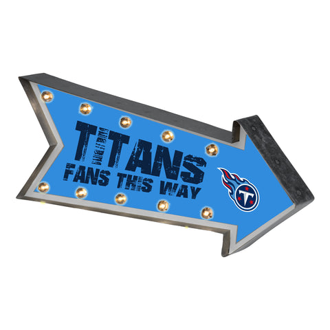 Tennessee Titans Sign Marquee Style Light Up Arrow Design