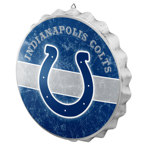 Indianapolis Colts Sign Bottle Cap Style Distressed