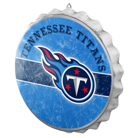 Tennessee Titans Sign Bottle Cap Style Distressed