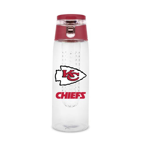 Kansas City Chiefs Sport Bottle 24oz Plastic Infuser Style