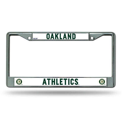 Oakland Athletics License Plate Frame Chrome