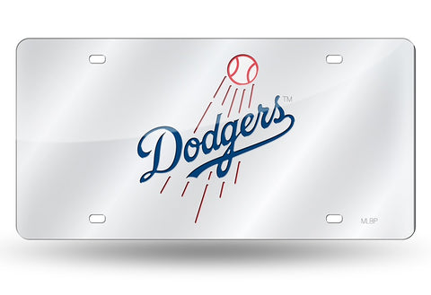 Los Angeles Dodgers License Plate Laser Cut Silver
