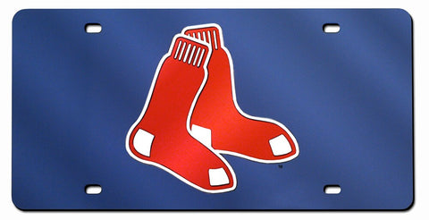 Boston Red Sox License Plate Laser Cut Blue