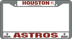 Houston Astros License Plate Frame Chrome