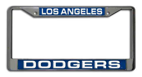 Los Angeles Dodgers License Plate Frame Laser Cut Chrome