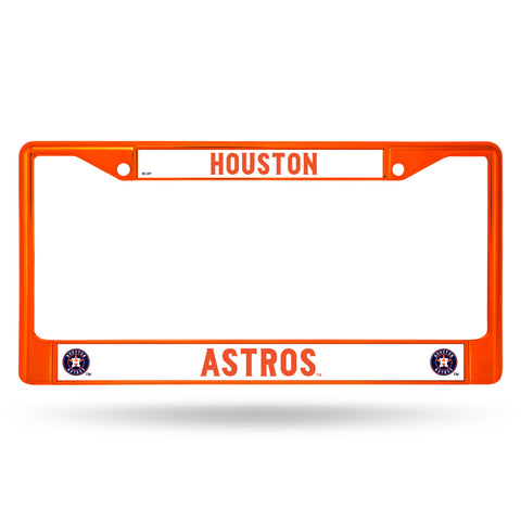 Houston Astros License Plate Frame Metal Orange