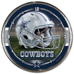 Dallas Cowboys Round Chrome Wall Clock