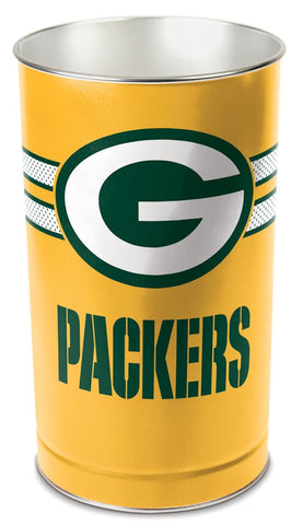 Green Bay Packers Wastebasket 15 Inch Gold Design