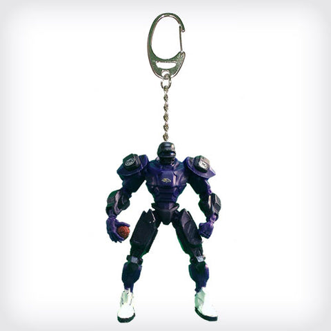 Baltimore Ravens Keychain Fox Robot 3 Inch Mini Cleatus