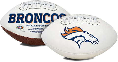 Denver Broncos Football Full Size Embroidered Signature Series
