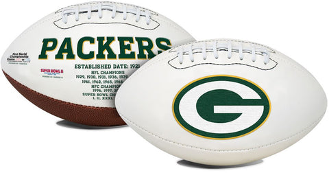 Green Bay Packers Football Full Size Embroidered Signature Series