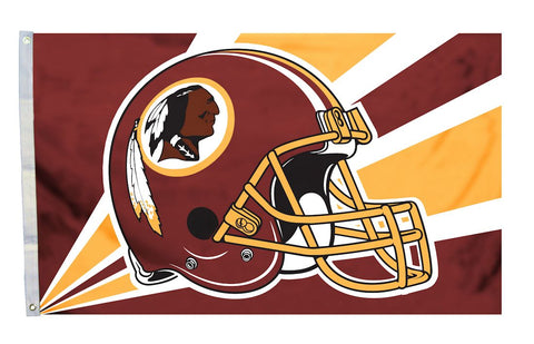 Washington Redskins Flag 3x5 Helmet Design