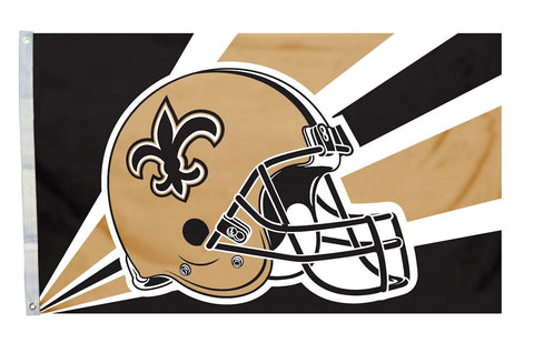 New Orleans Saints Flag 3x5 Helmet Design