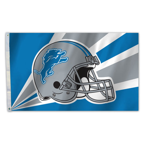 Detroit Lions Flag 3x5 Helmet Design 2018