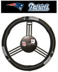New England Patriots Steering Wheel Cover - Leather