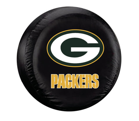 Green Bay Packers Tire Cover Large Size Black