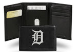 Detroit Tigers Wallet Trifold Leather Embroidered
