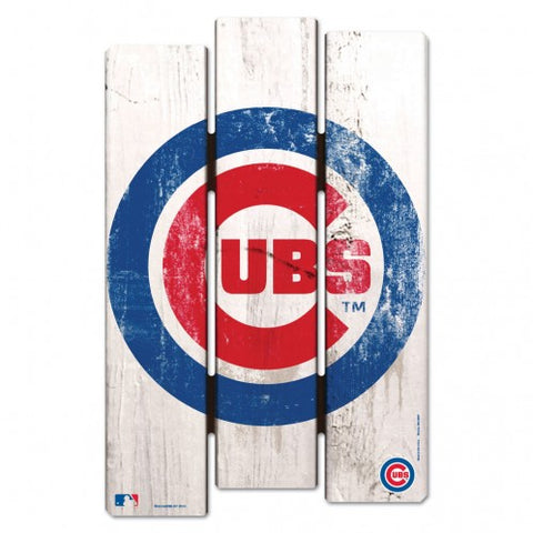 Chicago Cubs Wood Fence Sign
