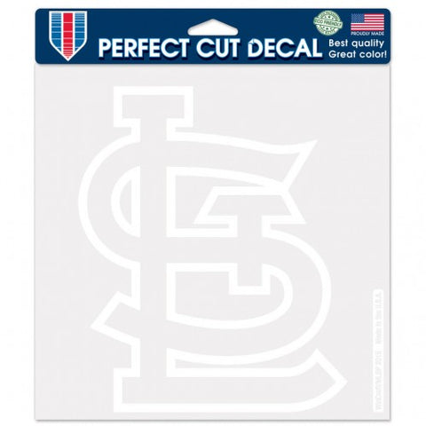 St. Louis Cardinals Decal 8x8 Die Cut White